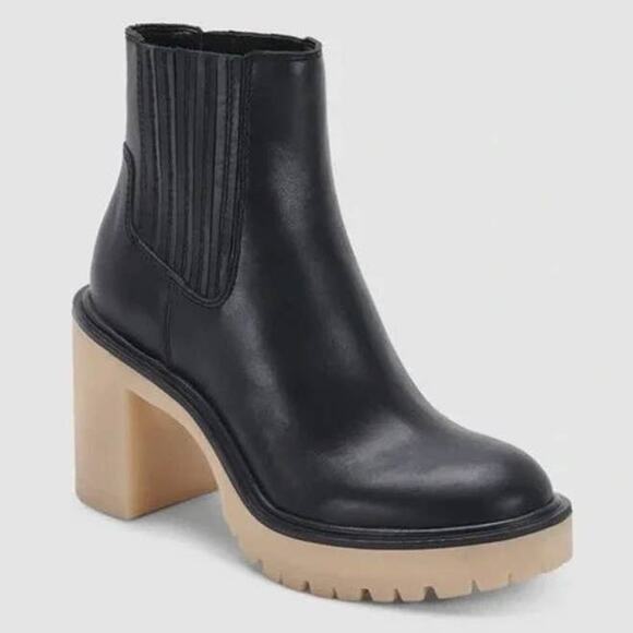 Dolce Vita Caster H2O Booties in Black Leather Anthropologie - Picture 7 of 16